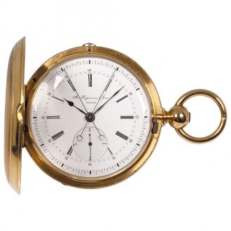 Swiss split-seconds chronograph with diablotine Circa 1880