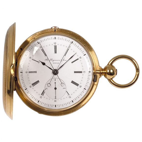 Swiss split-seconds chronograph with diablotine Circa 1880