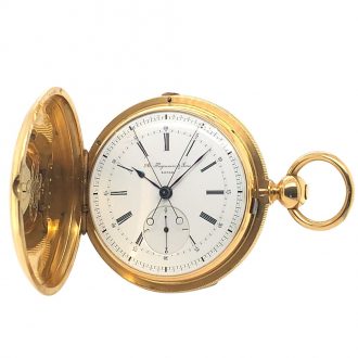 Swiss split-seconds chronograph with diablotine Circa 1880