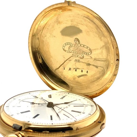 Swiss split-seconds chronograph with diablotine Circa 1880 Swiss split-seconds chronograph with diablotine Circa 1880