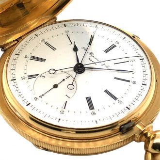 Swiss split-seconds chronograph with diablotine Circa 1880