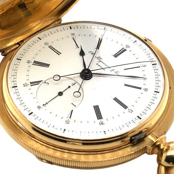 Swiss split-seconds chronograph with diablotine Circa 1880 Swiss split-seconds chronograph with diablotine Circa 1880