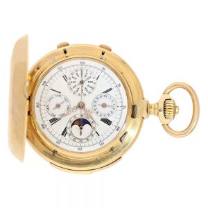 Swiss gold chronometer with eight complications Circa 1900