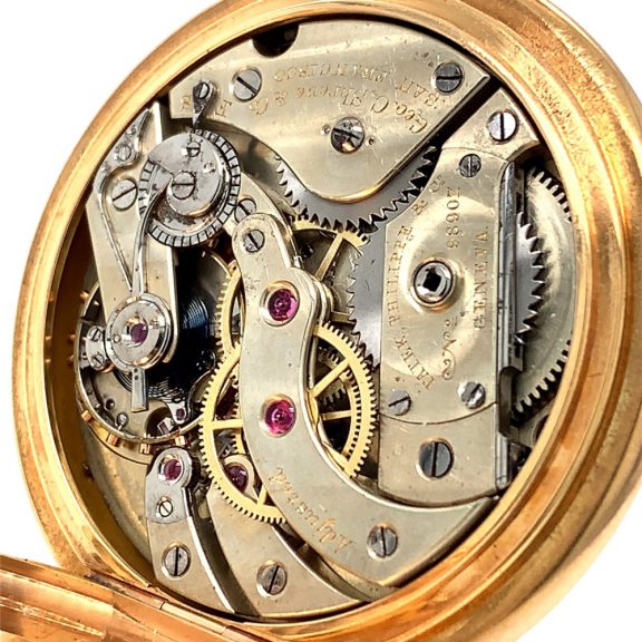 Rare Swiss gold deck watch with centre seconds Circa 1895 Rare Swiss gold deck watch with centre seconds Circa 1895
