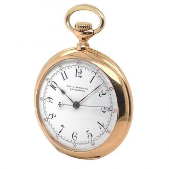 Rare Swiss gold deck watch with centre seconds Circa 1895