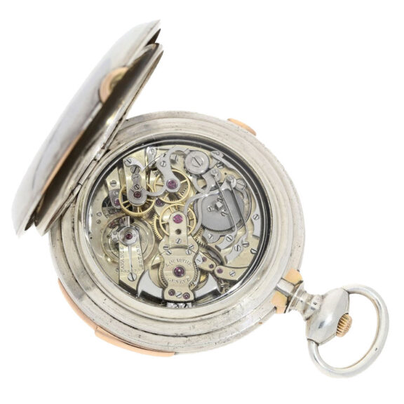 Swiss silver high complicated hunting cased watch Circa 1890 Swiss silver high complicated hunting cased watch Circa 1890