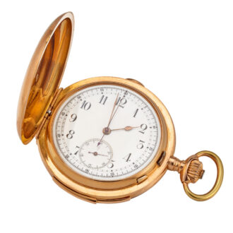 A Swiss 18k gold minute repeating chronograph Circa 1890