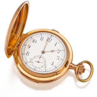 A Swiss 18k gold minute repeating chronograph Circa 1890