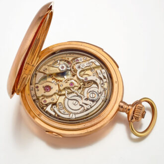 A Swiss 18k gold minute repeating chronograph Circa 1890