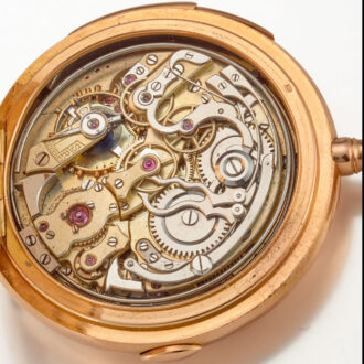 A Swiss 18k gold minute repeating chronograph Circa 1890