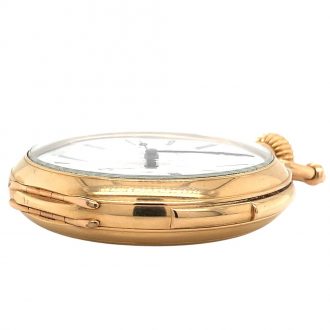 Danish gold open faced minute repeating pocket watch Circa 1889