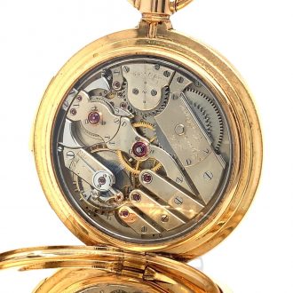 Danish gold open faced minute repeating pocket watch Circa 1889