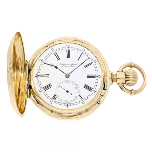 Swiss gold double dialled lever pocket watch Circa 1875