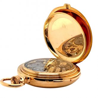 Swiss gold minute repeating automaton watch Circa 1900