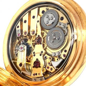Swiss gold minute repeating automaton watch Circa 1900