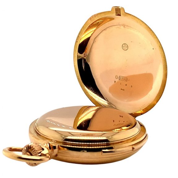 Swiss gold minute repeating automaton watch Circa 1900 Swiss gold minute repeating automaton watch Circa 1900
