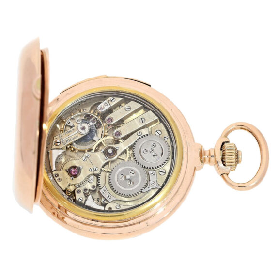 Swiss gold automaton Jacquemart pocket watch Circa 1890 Swiss gold automaton Jacquemart pocket watch Circa 1890