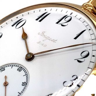 Swiss 18K gold minute repeating keyless pocket watch Circa 1900