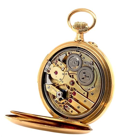 Swiss 18K gold minute repeating keyless pocket watch Circa 1900 Swiss 18K gold minute repeating keyless pocket watch Circa 1900