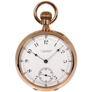 Heavy American 14K gold keyless pocket watch Circa 1885