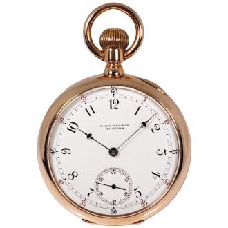Heavy American 14K gold keyless pocket watch Circa 1885