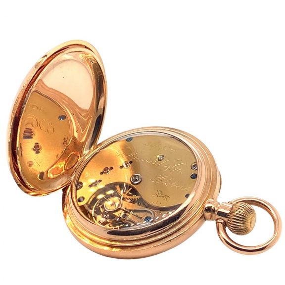 Heavy American 14K gold keyless pocket watch Circa 1885 Heavy American 14K gold keyless pocket watch Circa 1885