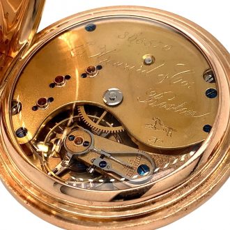 Heavy American 14K gold keyless pocket watch Circa 1885