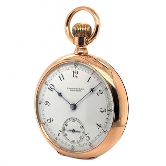 Heavy American 14K gold keyless pocket watch Circa 1885