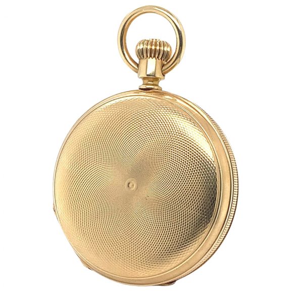 Swiss 18K gold hunting cased pocket watch Circa 1877 Swiss 18K gold hunting cased pocket watch Circa 1877