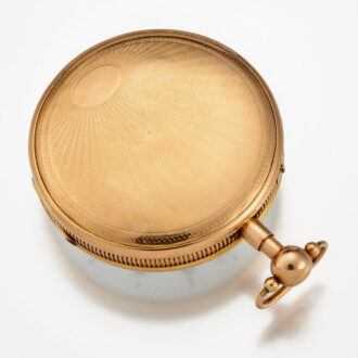 A French quarter repeating date verge in a gold case Circa 1810