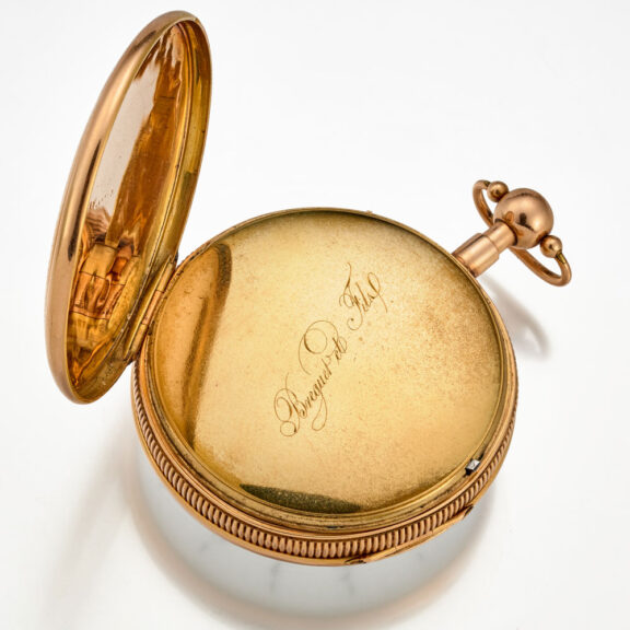 A French quarter repeating date verge in a gold case Circa 1810 A French quarter repeating date verge in a gold case Circa 1810