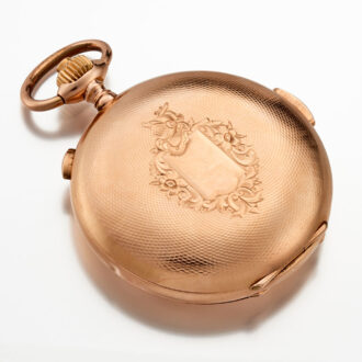 A Swiss 18K gold minute repeating chronograph Circa 1910