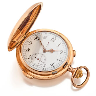 A Swiss 18K gold minute repeating chronograph Circa 1910