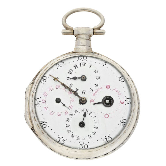 German silver astronomical movement watch Circa 1780