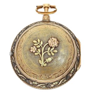 English multi color gold/silver decorative watch Circa 1790