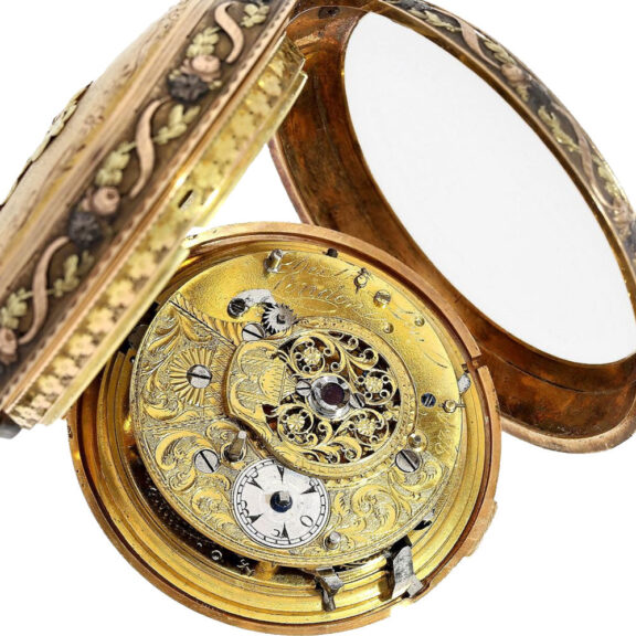 English multi color gold/silver decorative watch Circa 1790 English multi color gold/silver decorative watch Circa 1790