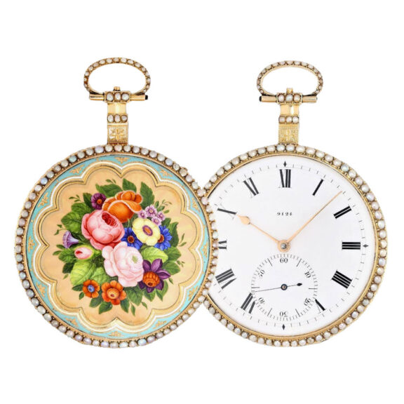 Magnificent English gold/enamel musical watch Circa 1810 Magnificent English gold/enamel musical watch Circa 1810