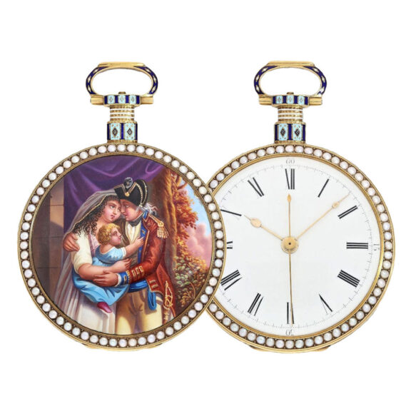 English gold enamel watch for the Chinese market Circa 1800