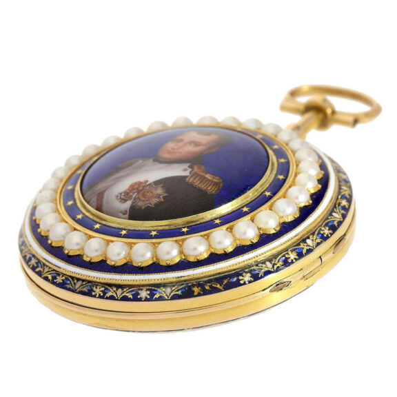 French gold, enamel watch with Napoleon portrait Circa 1800 French gold, enamel watch with Napoleon portrait Circa 1800