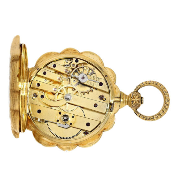Swiss gold “scalloped case” for Ottoman market Circa 1860 Swiss gold “scalloped case” for Ottoman market Circa 1860