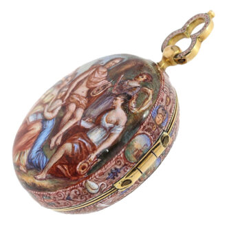 French miniature pendant watch with mythological scene Circa 1600