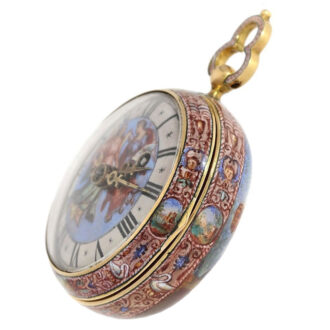 French miniature pendant watch with mythological scene Circa 1600
