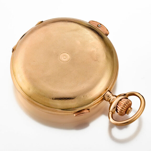 A yellow gold Swiss complicated lever pocket watch Circa1900 A yellow gold Swiss complicated lever pocket watch Circa1900