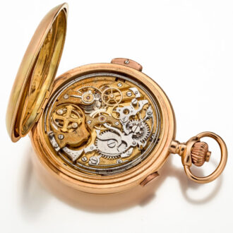 A yellow gold Swiss complicated lever pocket watch Circa1900