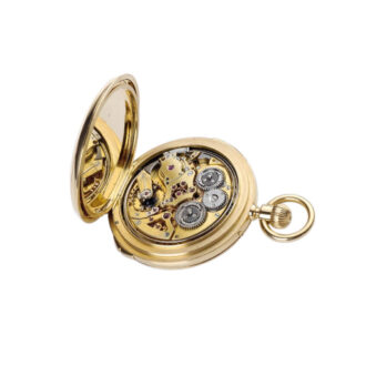 French gold minute repeater with jumping stoppable centre seconds Circa 1868