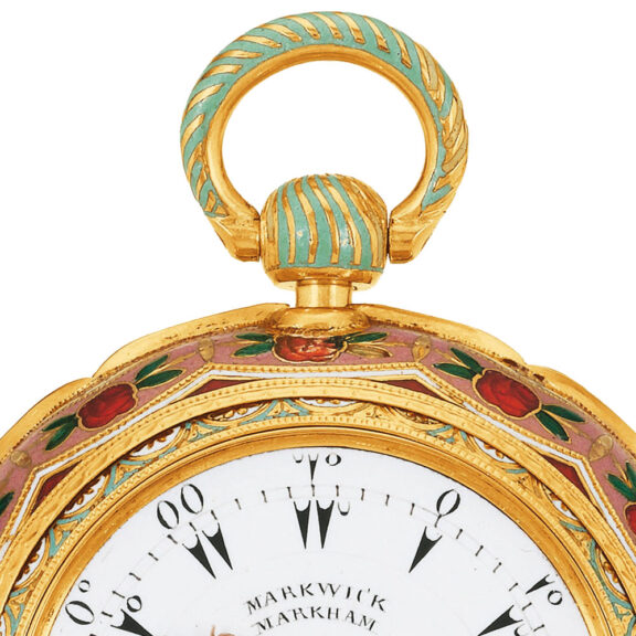 English gold, enamel watch for the Islamic market Circa 1815 English gold, enamel watch for the Islamic market Circa 1815