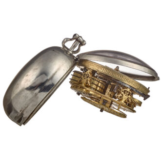 A Dutch verge with date and silver champleve dial Circa 1720