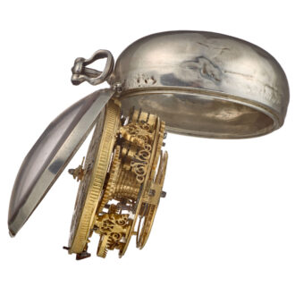 A Dutch verge with date and silver champleve dial Circa 1720