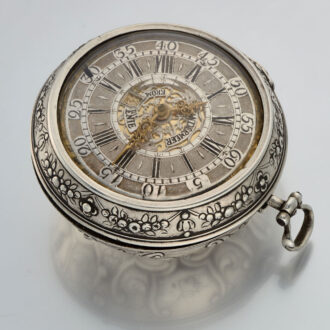 A Dutch verge with date and silver champleve dial Circa 1720