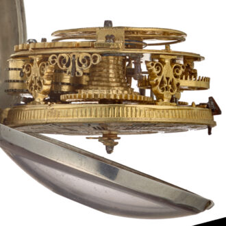 A Dutch verge with date and silver champleve dial Circa 1720